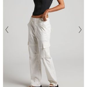 SHOWPO WHITE CARGO PANTS